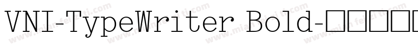 VNI-TypeWriter Bold字体转换